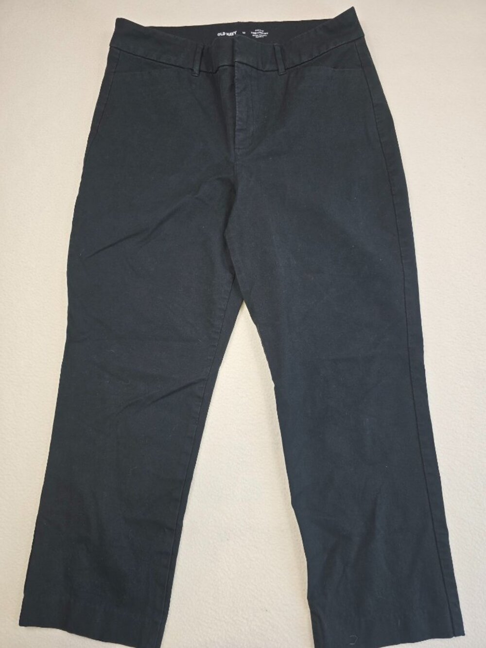 Old Navy Womens 12 High-Rise Pixie Straight Pants Black